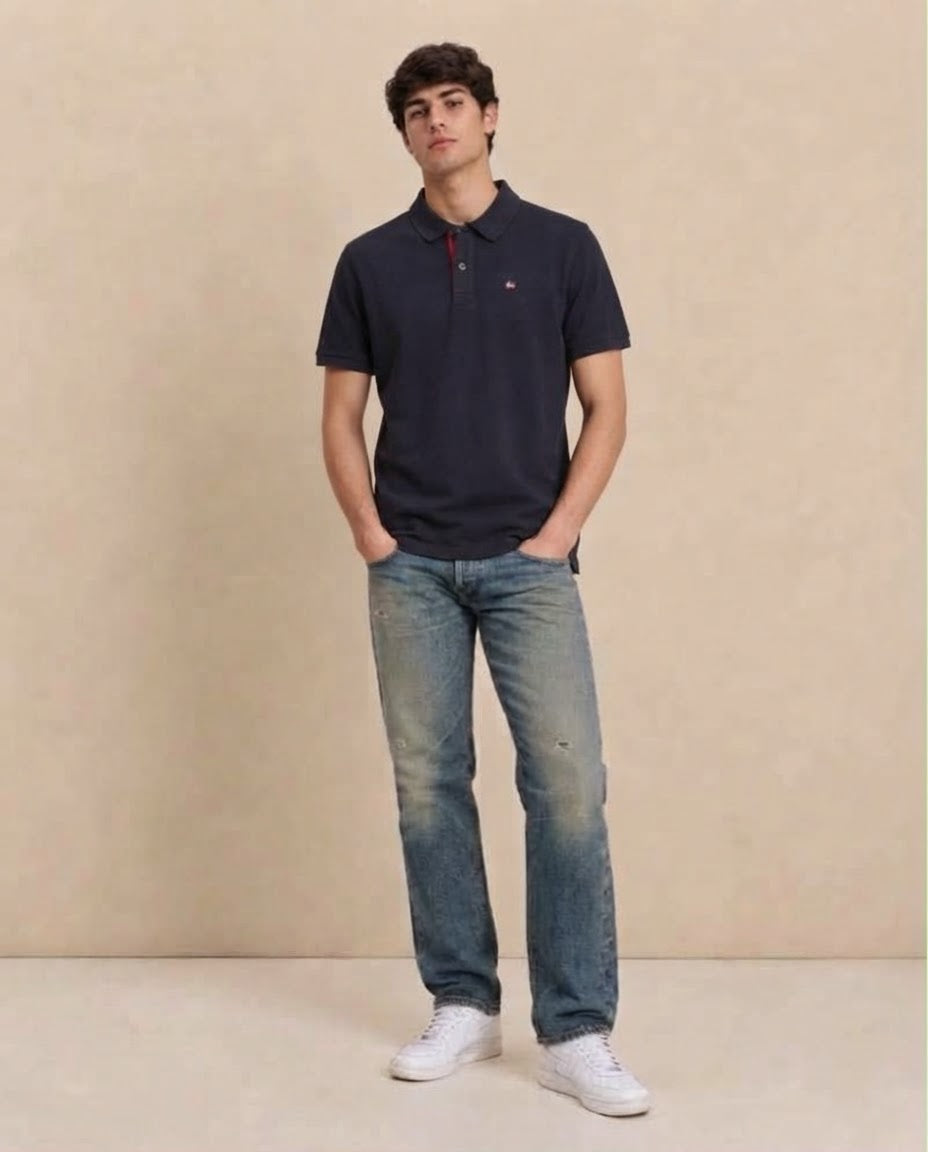 Polo blu scuro Napapijri