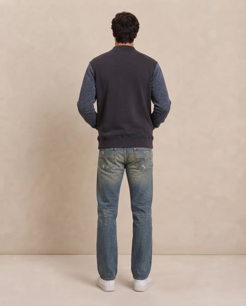 Cardigan in Maglia con Zip e Collo Alto Hugo Boss
