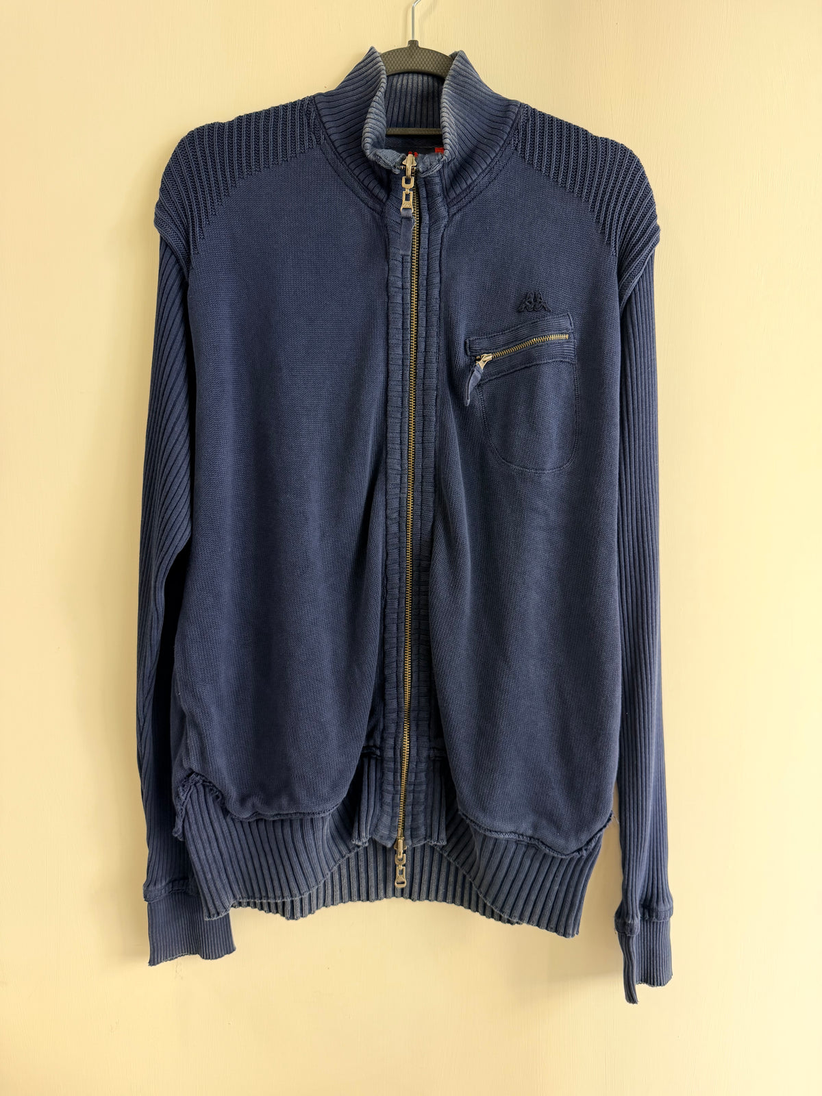 Cardigan in Maglia con Zip e Collo Alto Hugo Boss
