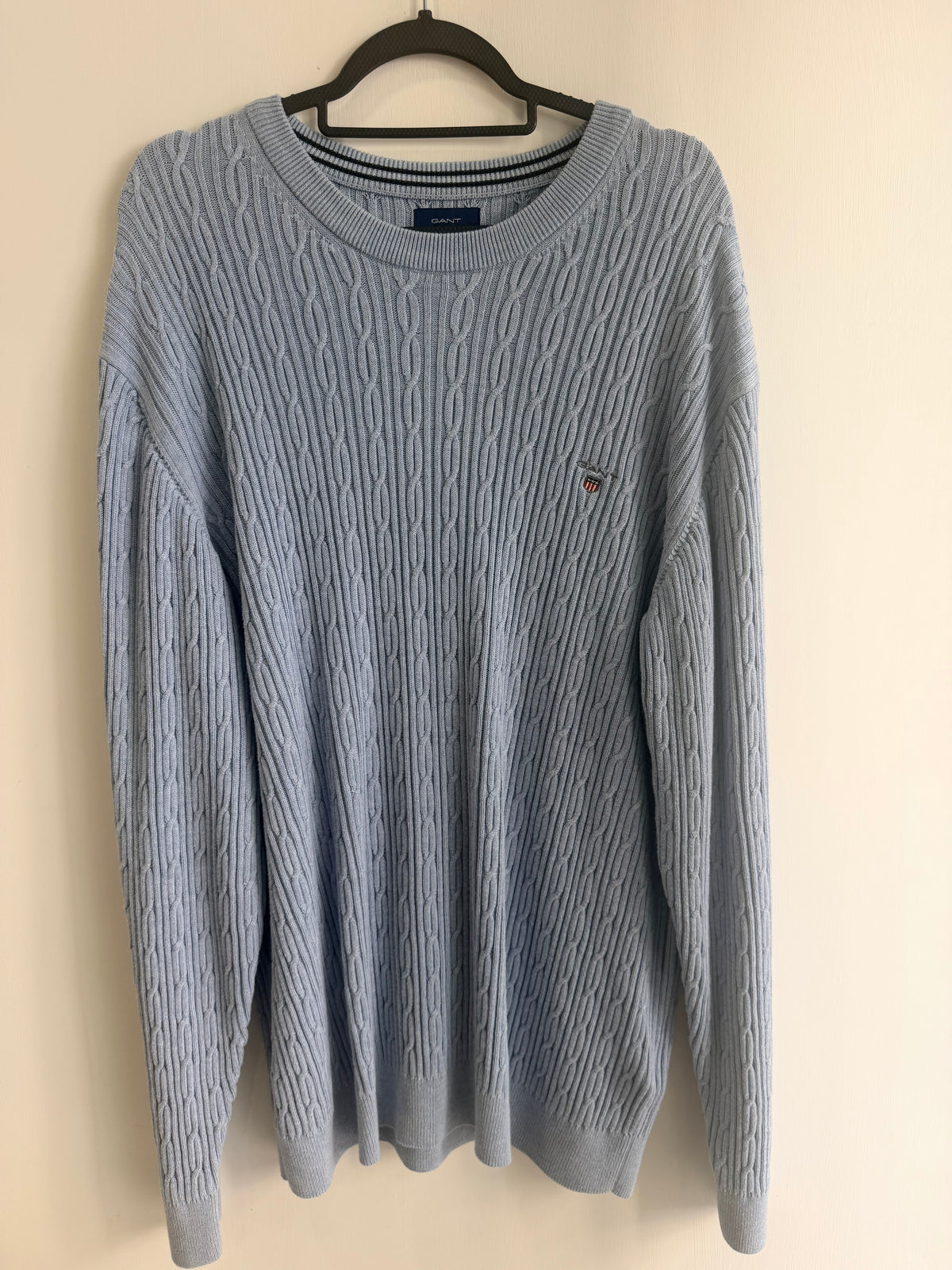 Maglione Girocollo a Trecce Azzurro – Gant