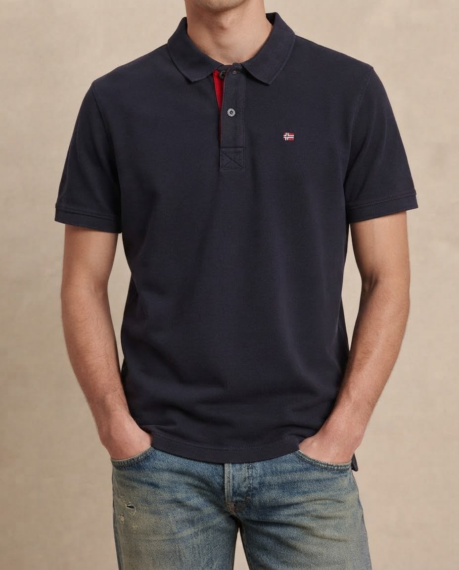 Polo blu scuro Napapijri