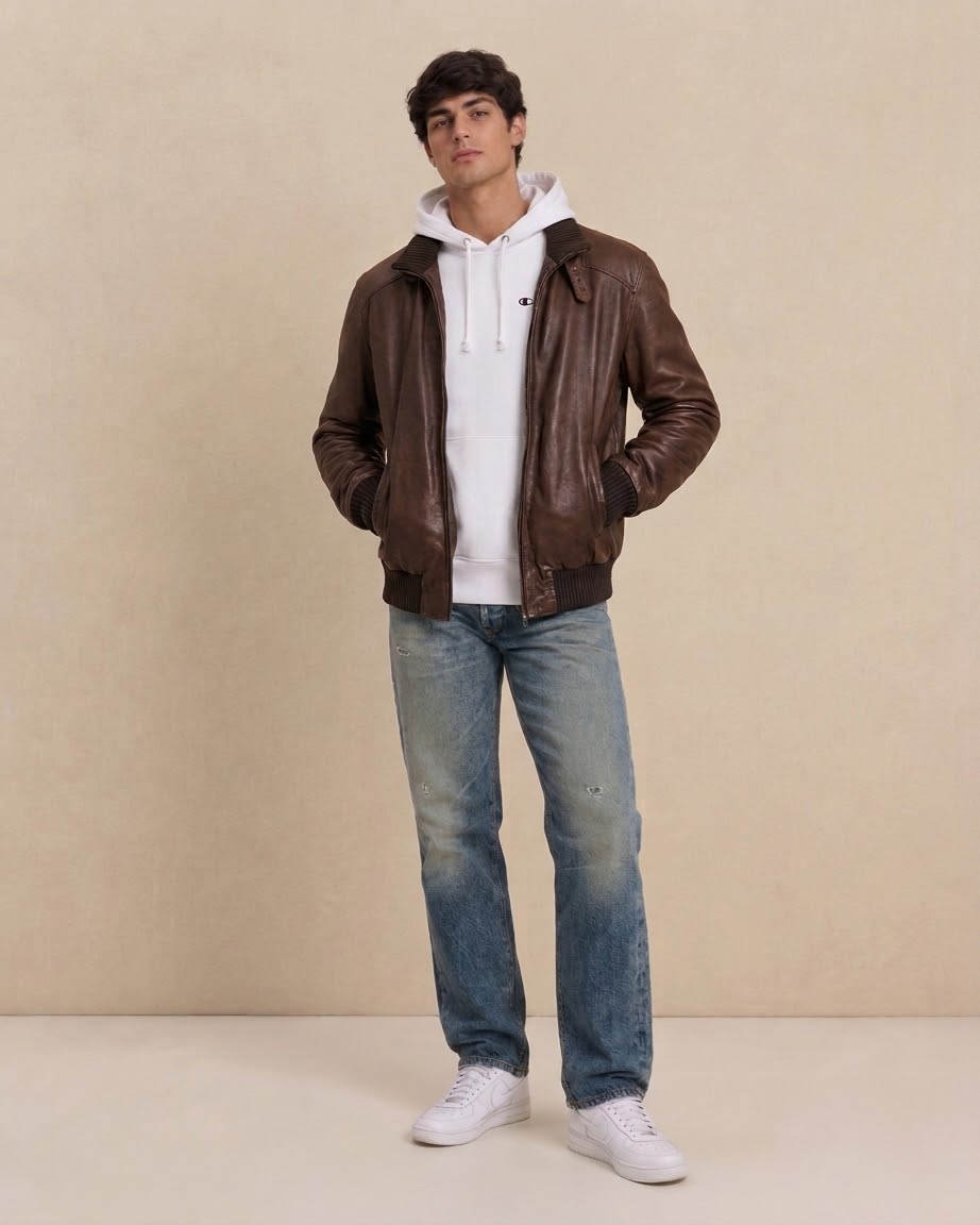 Bomber vintage in pelle (GB01)