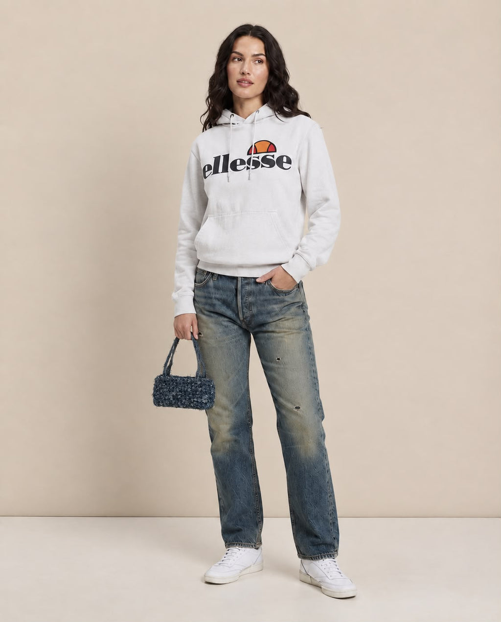 Borsa denim crochet