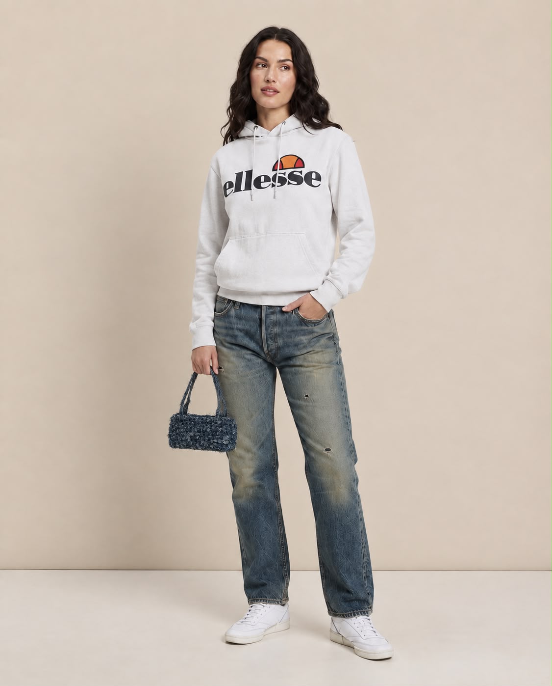 Borsa denim crochet